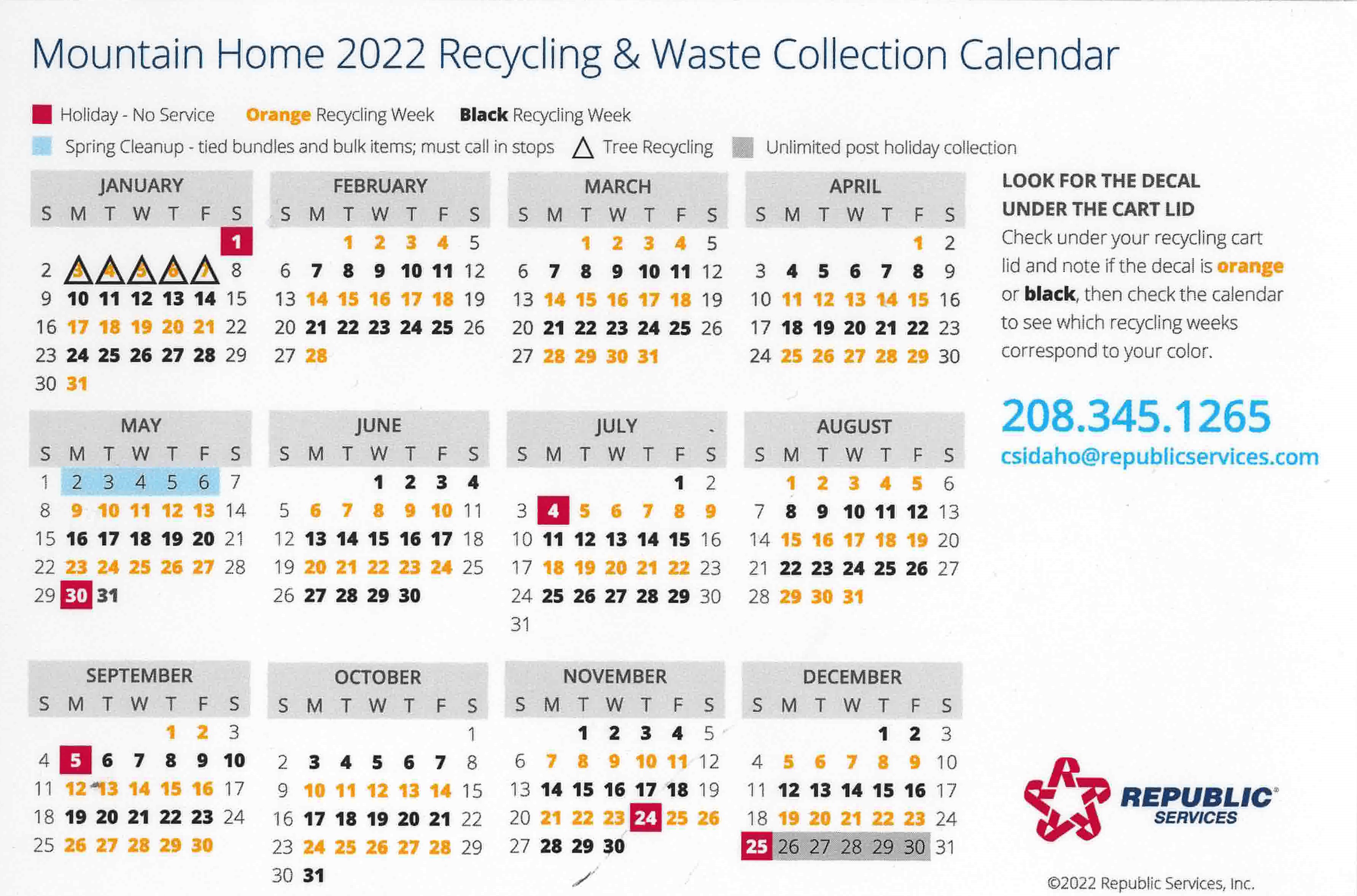 Trash & Recycling City of Mountain Home